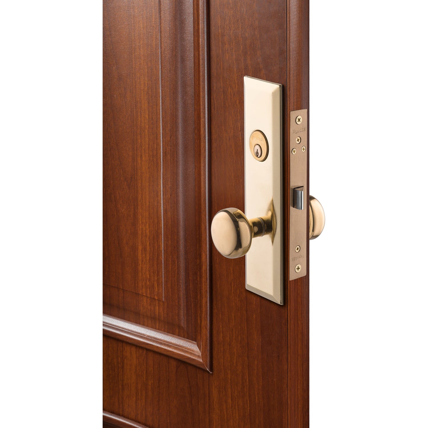 MORTISE VESTIBULE LOCKSET - LEFT HAND - POLISHED BRASS