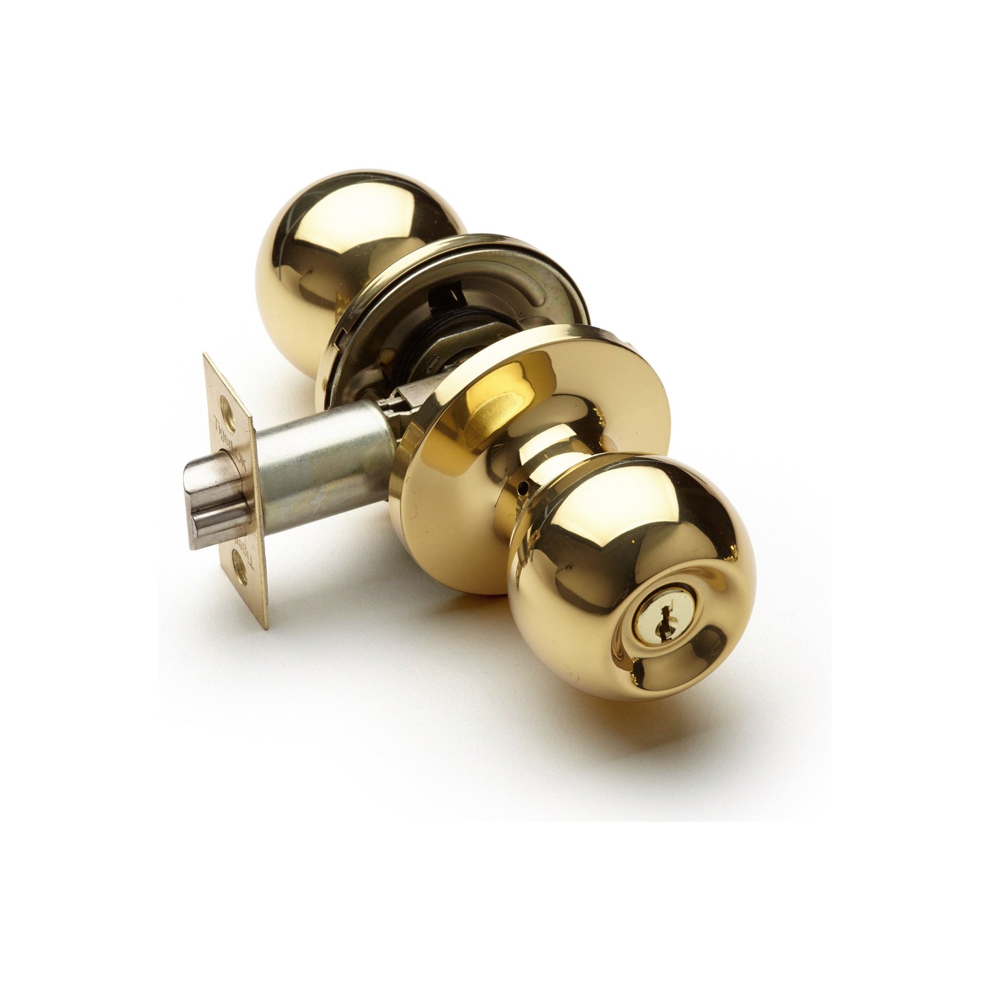 VESTIBULE KNOB LOCKSET - POLISHED BRASS