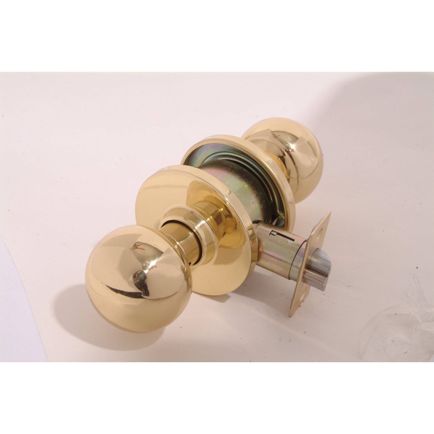 MAXIMUM SECURITY PASSAGE KNOBSET - POLISHED BRASS