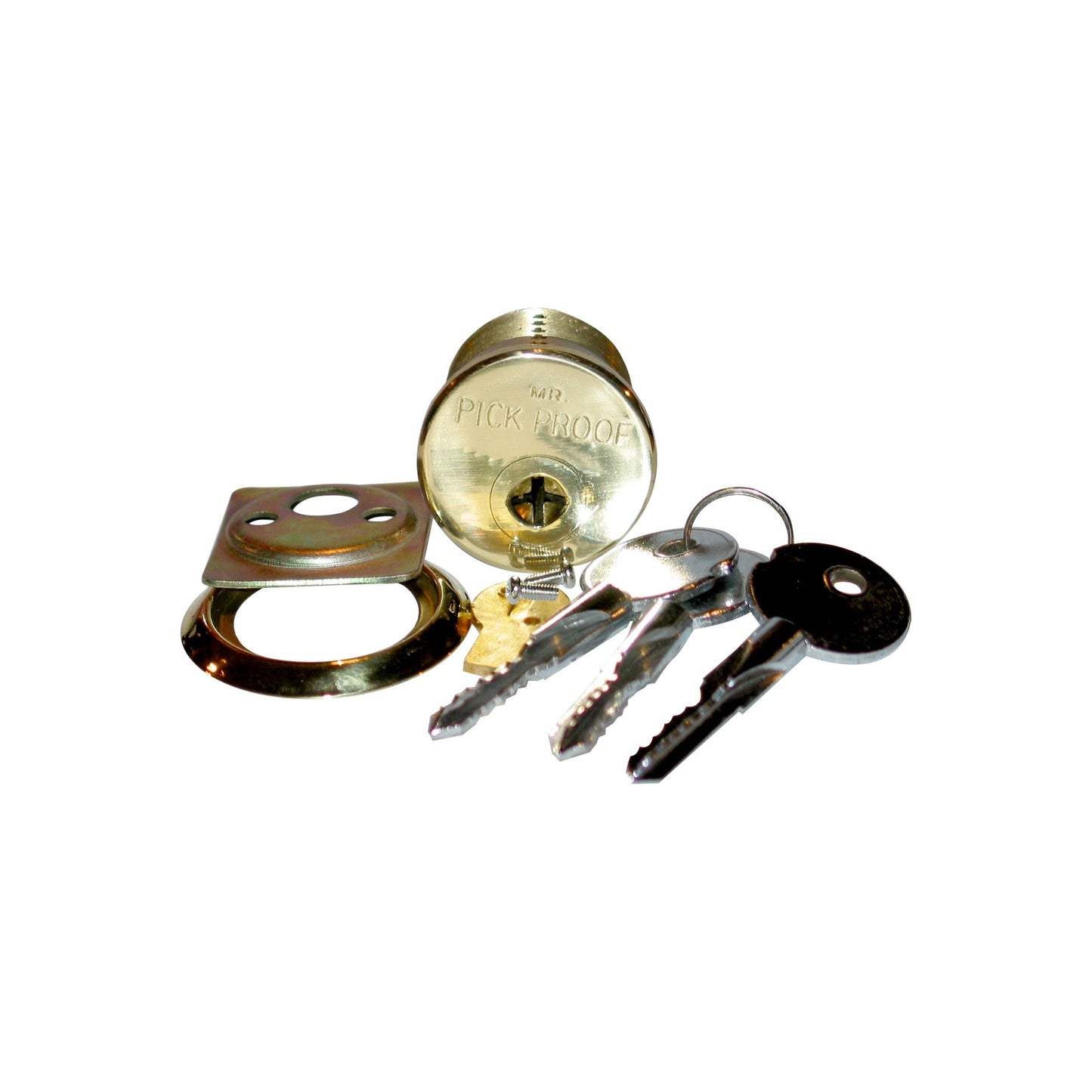 CROSS KEY CYLINDER BRASS FINISH