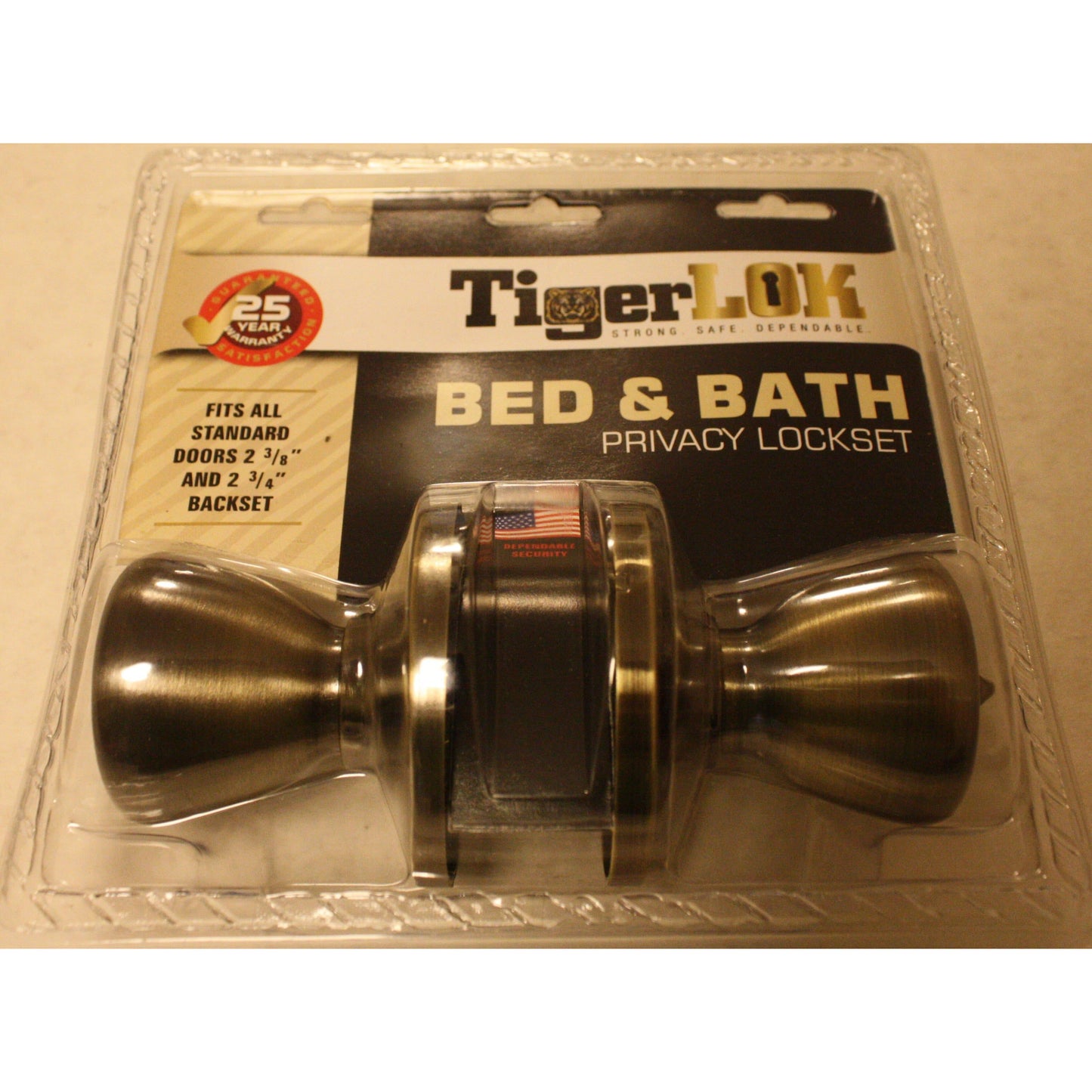 PRIVACY DOOR HANDLE ANTIQUE BRASS (US5) | TULIP SERIES