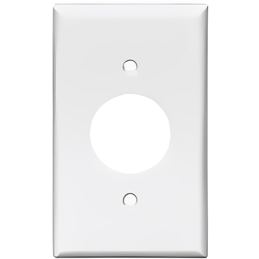 WHITE WALLPLATE 1G SINGLE RECEPTACLE THERMOSET | BOX