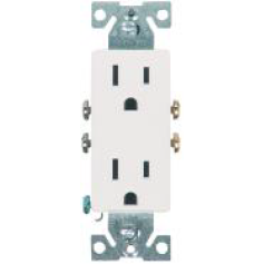 IVORY RECEPTACLE DECORATOR DUPLEX 15A 125V 2P3W | BOX