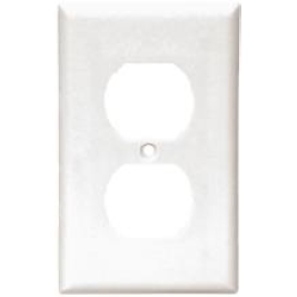 IVORY WALLPLATE 1G DUPLEX RECEPTACLE THERMOSET