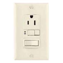 IVORY GFCI/SWITCH WITH PLATE