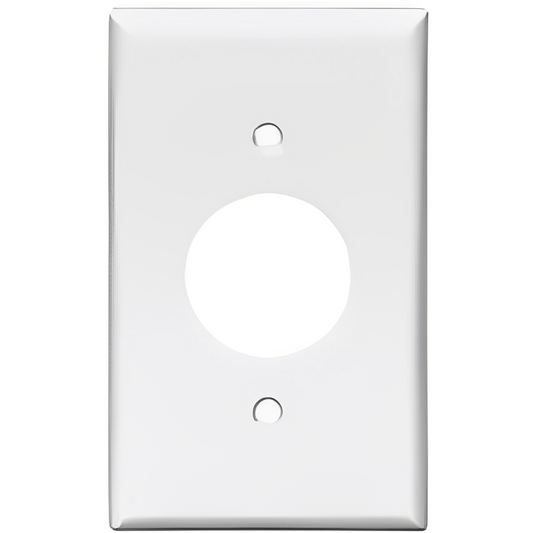 WHITE WALLPLATE 1G SINGLE RECEPTACLE THERMOSET | BOX