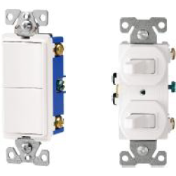 WHITE COMBO SWITCH SP/SP 15A 120/277V | BOX