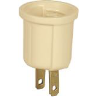 ADAPTOR 2P2W PLUG TO MEDIUM BASE SOCKET - BOX