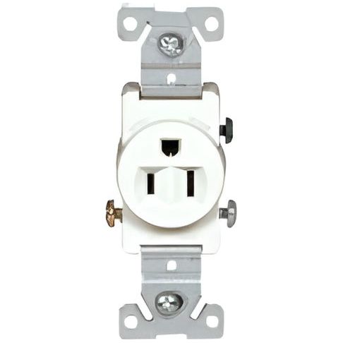 IVORY WHITE RECEPTACLE 15A 125V 2P3W STR SWIRE