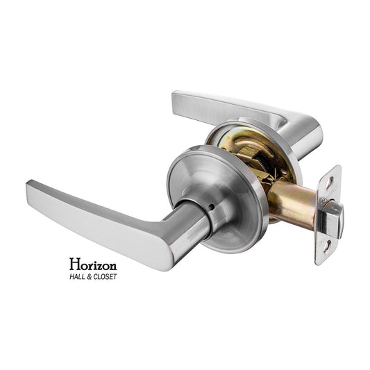 ENTRY DOOR HANDLE SATIN NICKEL (US15) | HORIZON SERIES
