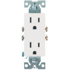 IVORY RECEPTACLE DECORATOR DUPLEX 15A 125V 2P3W